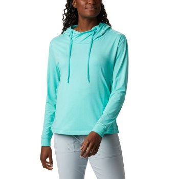 Columbia PFG Slack Water Knit, Sudaderas Con Capucha Azules Para Mujer | 341028-LXD